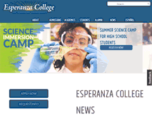 Tablet Screenshot of esperanza.eastern.edu