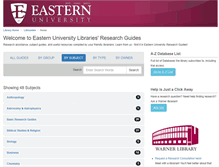 Tablet Screenshot of libguides.eastern.edu